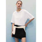Short Skort - Black Denim