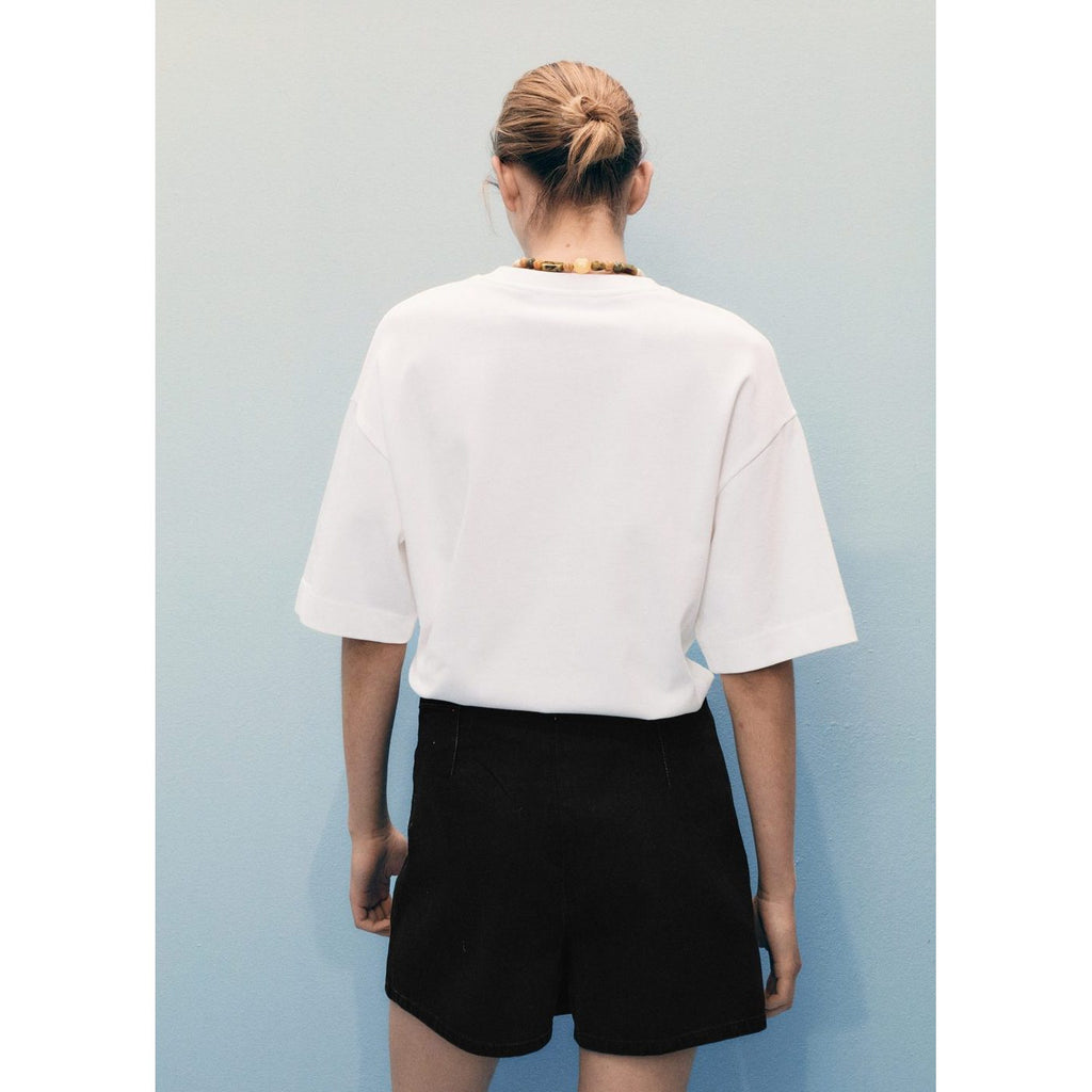 Short Skort - Black Denim