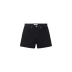 Short En Jean Droit Taille Haute