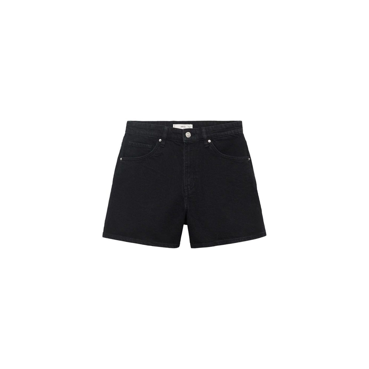 Short En Jean Droit Taille Haute