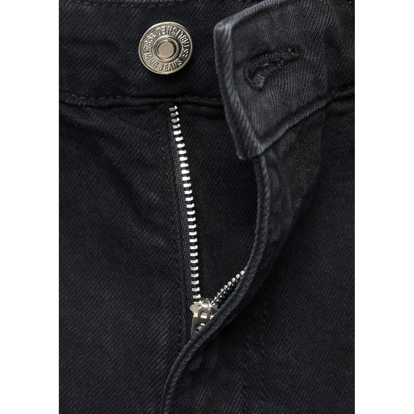 Short En Jean Droit Taille Haute