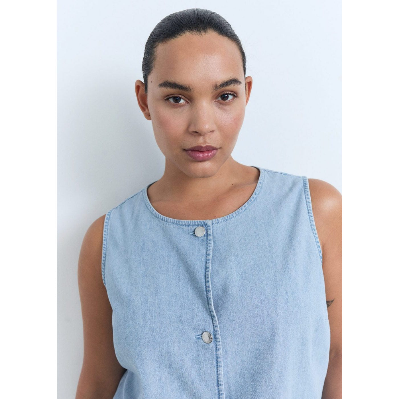 Gilet En Jean Boutons