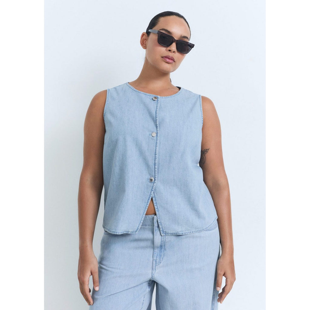 Gilet En Jean Boutons