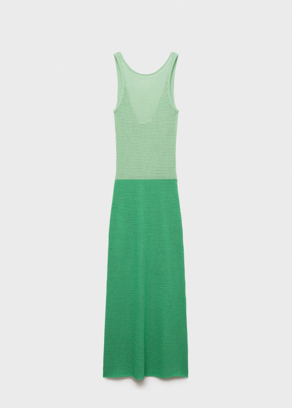 Robe Longue En Crochet Bicolore