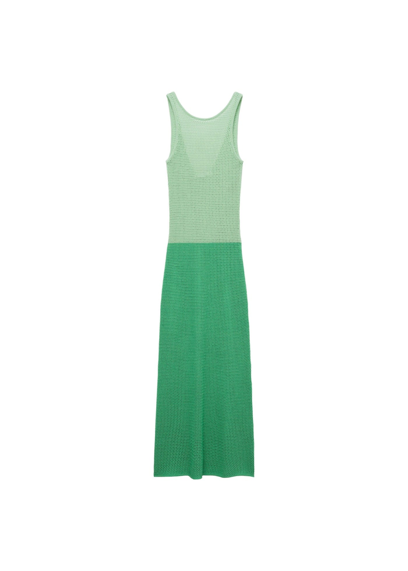 Robe Longue En Crochet Bicolore