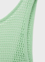 Robe Longue En Crochet Bicolore
