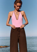 Pantalon Lin Taille Élastique