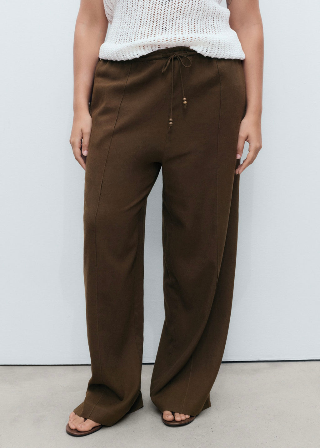 Pantalon Lin Taille Élastique