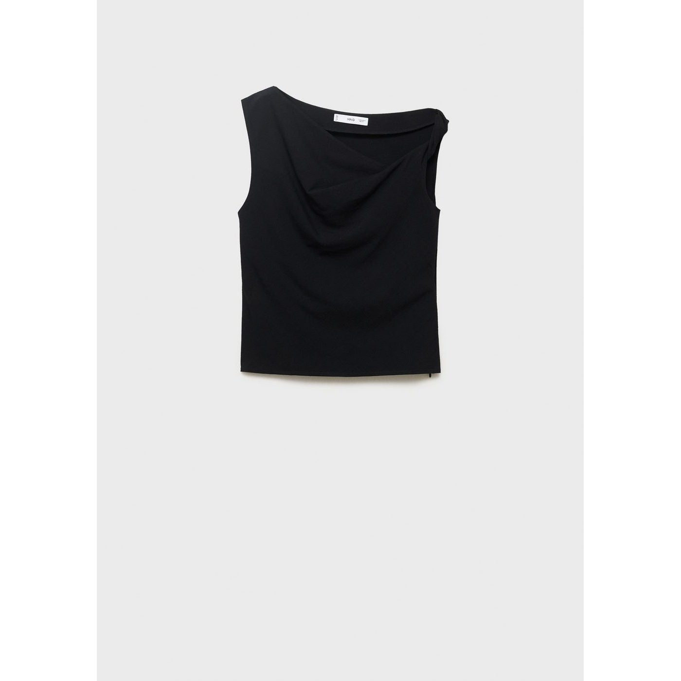 Top Asymétrique À Bretelle Drapé