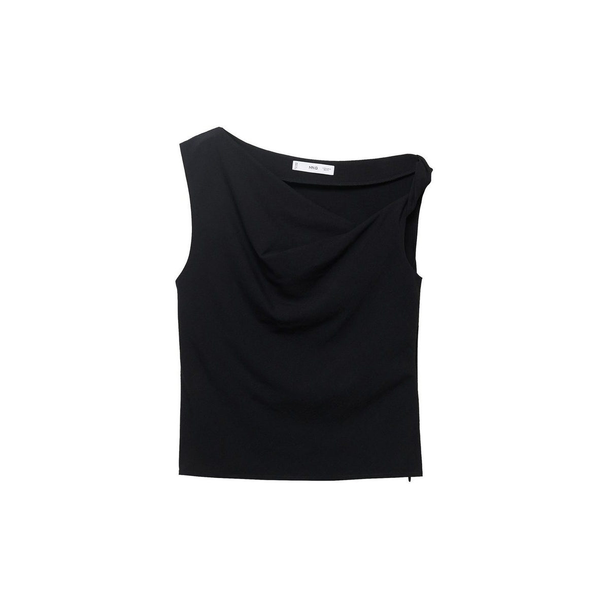 Top Asymétrique À Bretelle Drapé