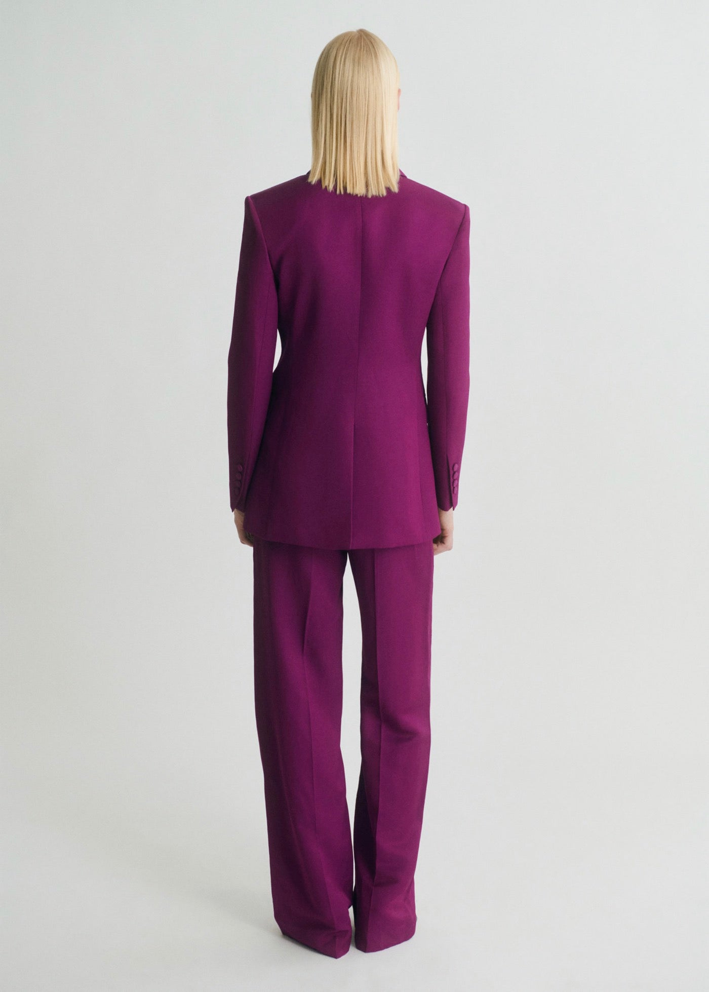 Double-Breasted Linen-Blend Suit Blazer