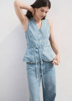 Gilet En Jean Boutons
