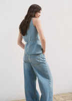 Gilet En Jean Boutons
