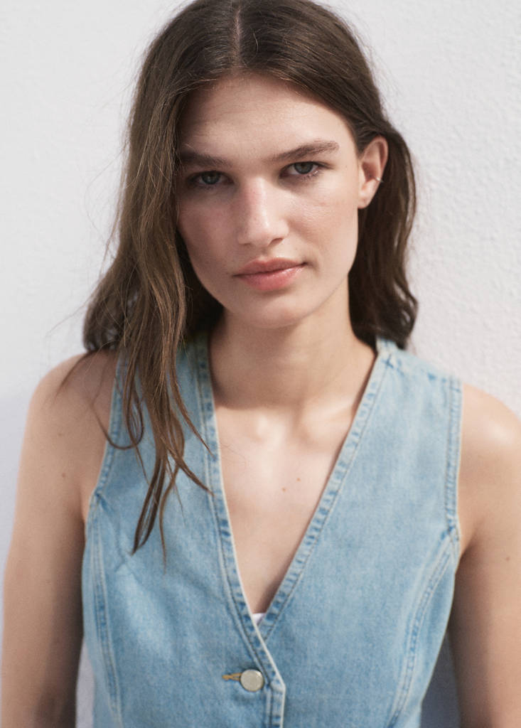 Gilet En Jean Boutons