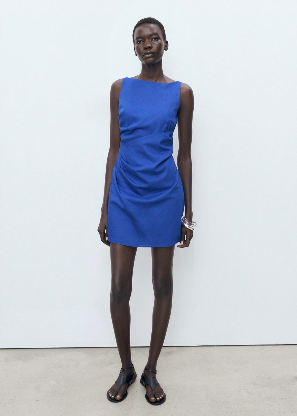 Robe En Lin Drapé