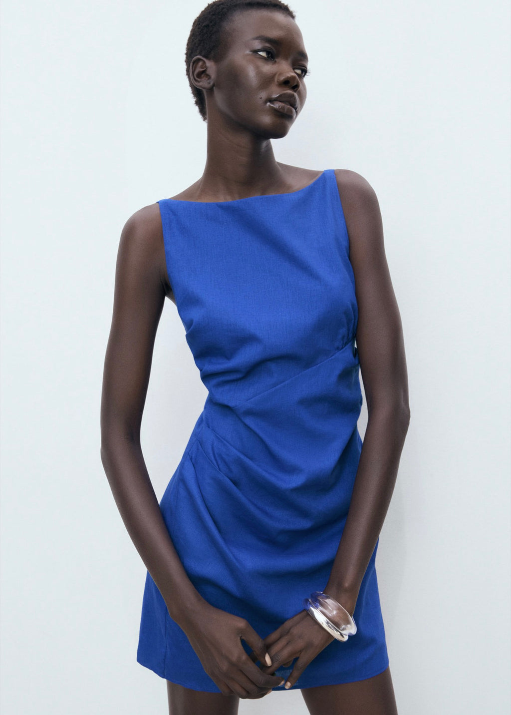 Robe En Lin Drapé