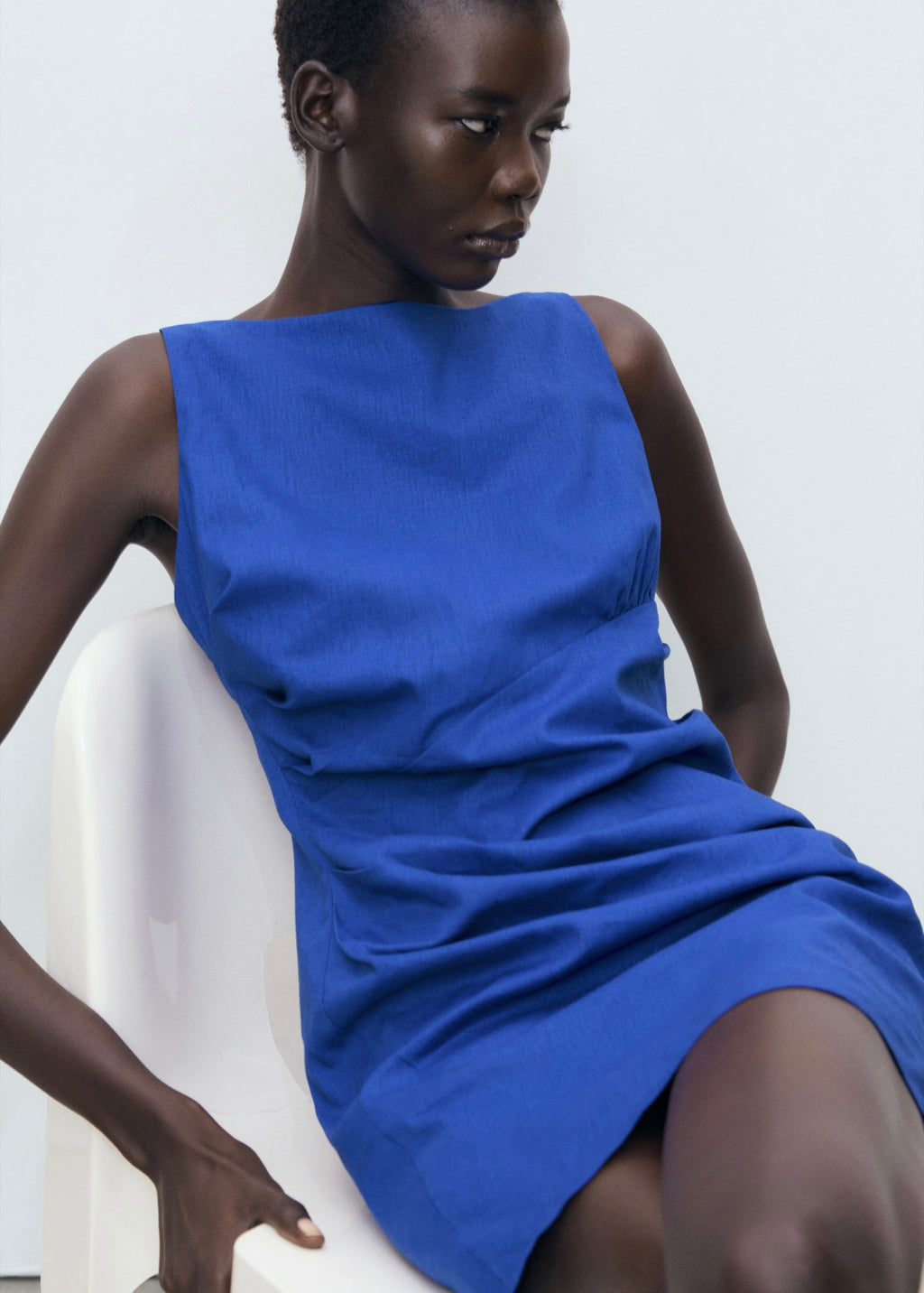 Robe En Lin Drapé