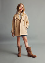 Trench Gina Gris Claro/Pastel - Niña