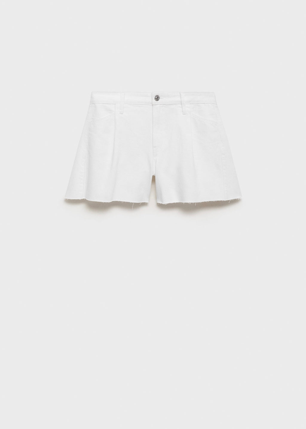 Short En Jean Bas Effiloché Pinces
