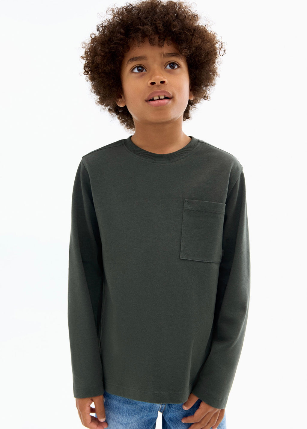 T-Shirt Basica1 Vert Foncé - Garçon