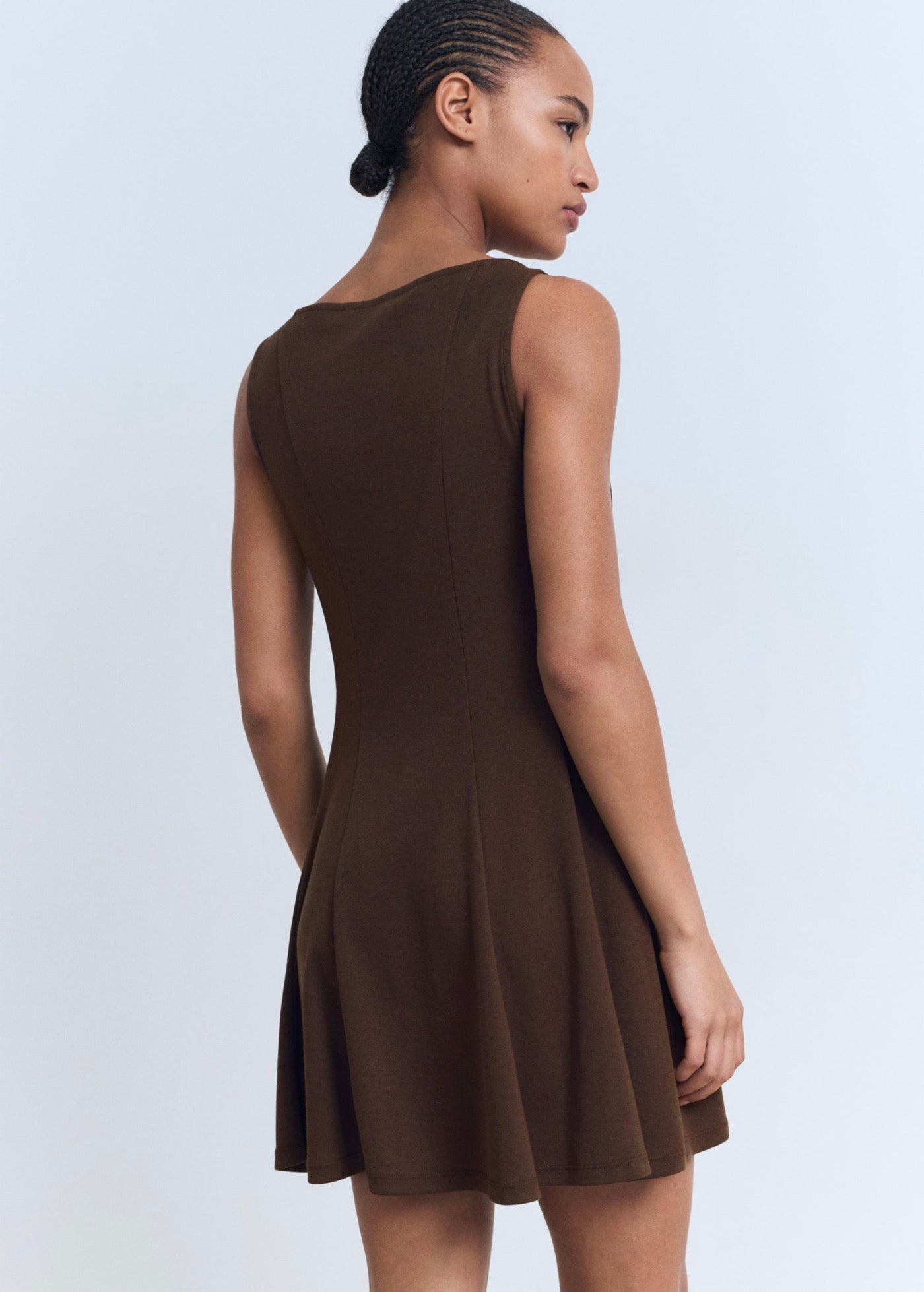 Robe Plissée Et Évasée