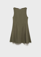 Robe Plissée Et Évasée