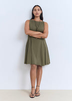 Robe Plissée Et Évasée