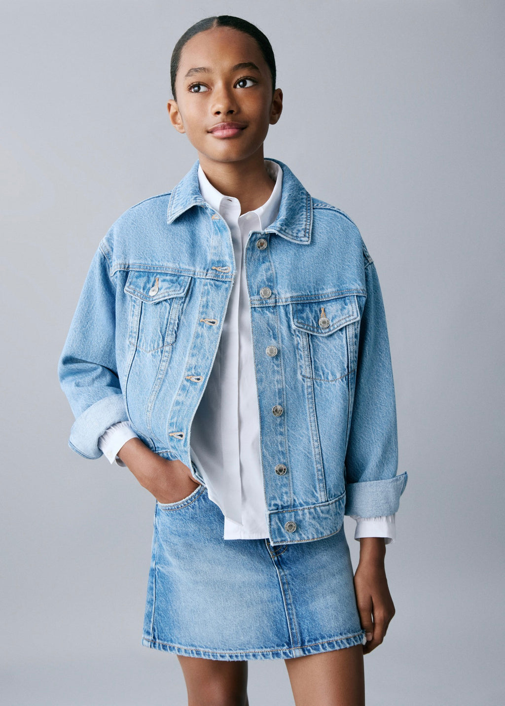 Blouson Alice Bleu Moyen - Fille