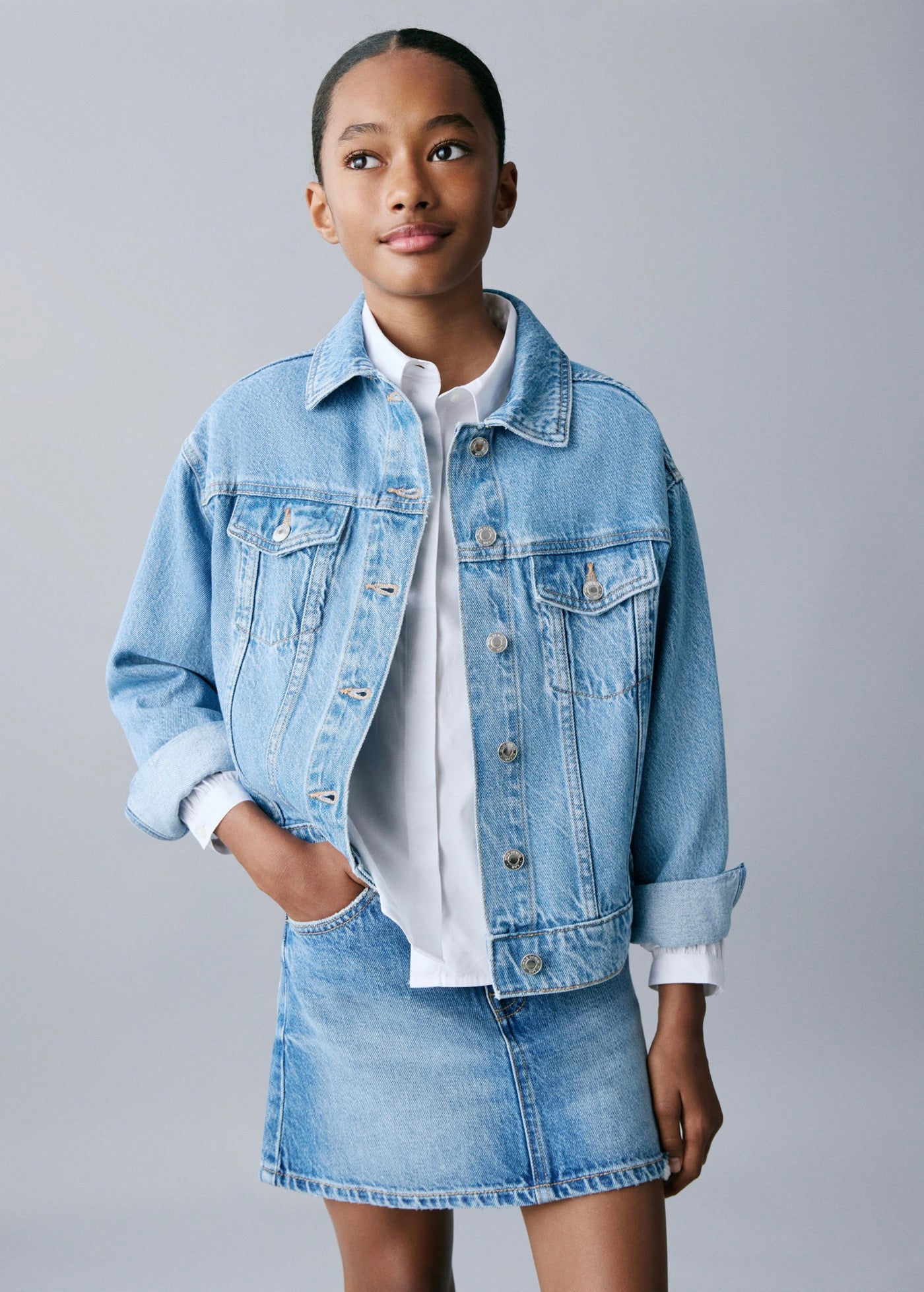 Blouson Alice Bleu Moyen - Fille