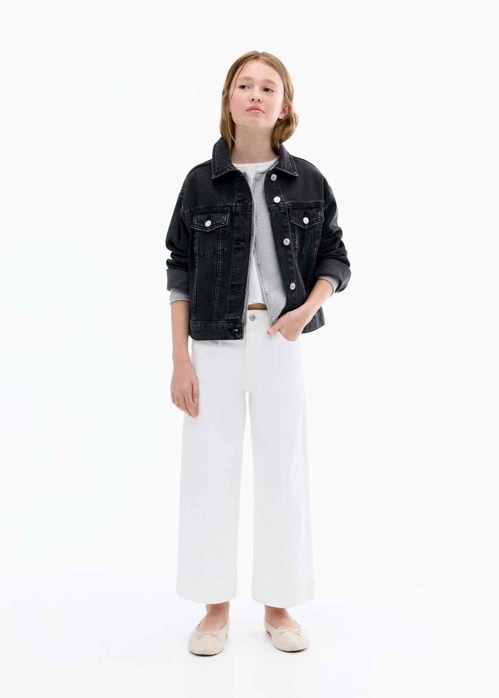 Blouson Alice Denim Noir - Fille