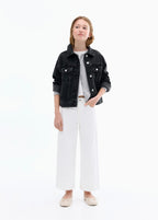 Blouson Alice Denim Noir - Fille