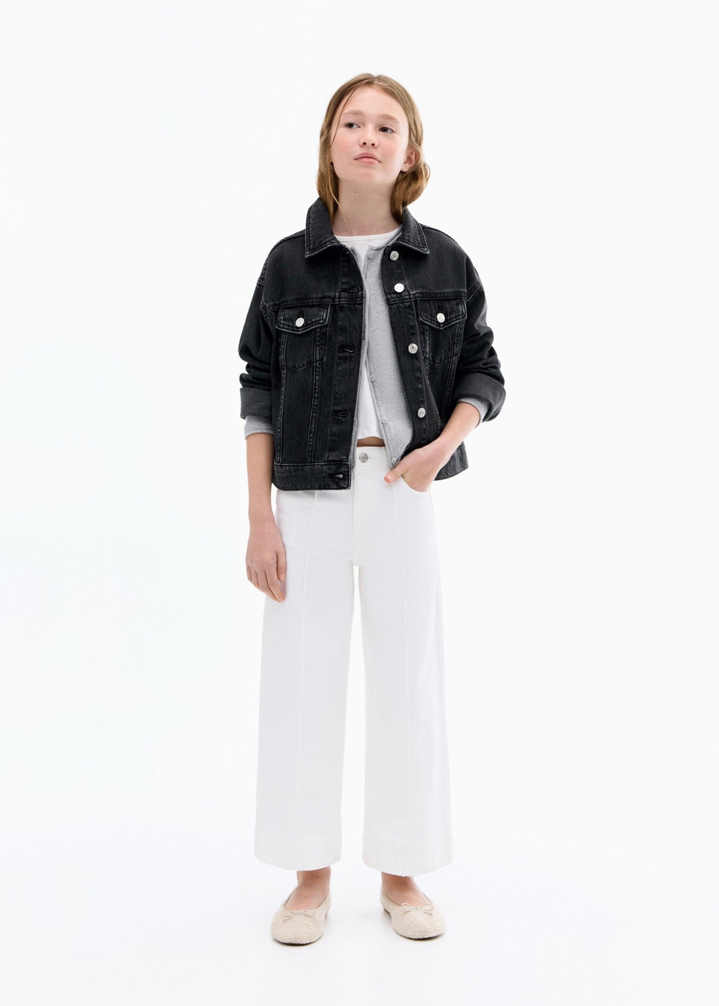 Blouson Alice Denim Noir - Fille
