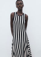 Robe En Maille Bas Asymétrique