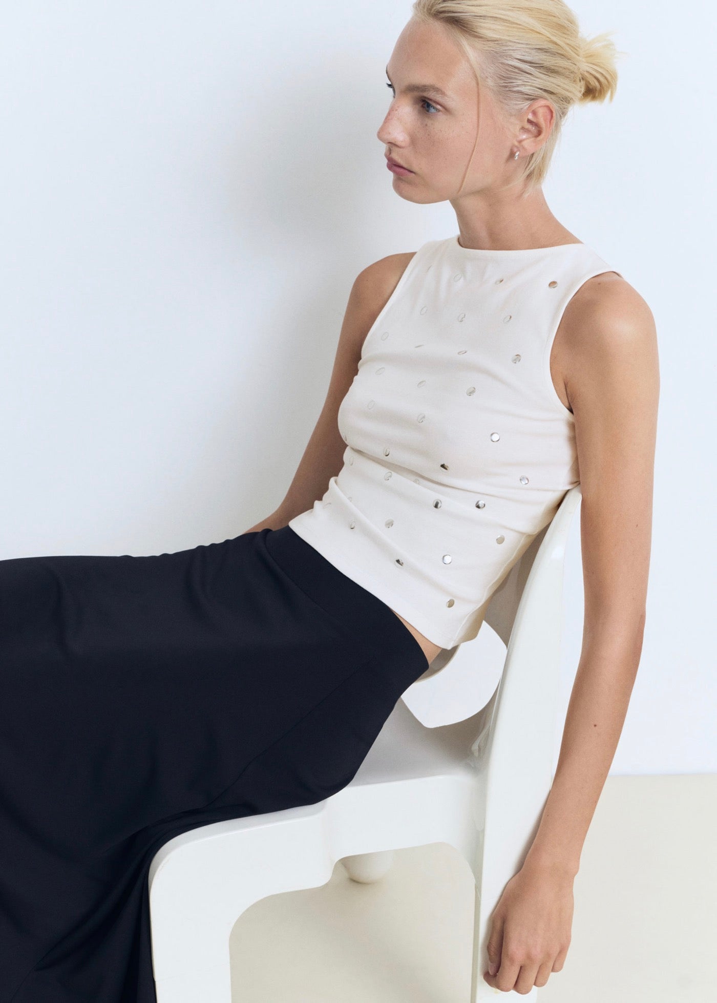 Top En Coton À Clous