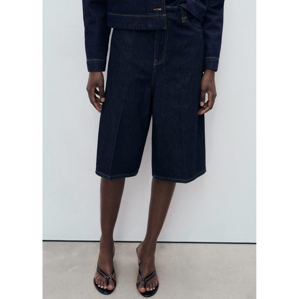 Bermuda Jort Denim de Tiro Medio
