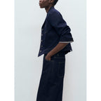 Bermuda Jort Denim de Tiro Medio