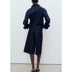 Bermuda Jort Denim de Tiro Medio
