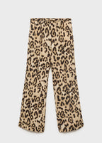Pantalon Droit Léopard