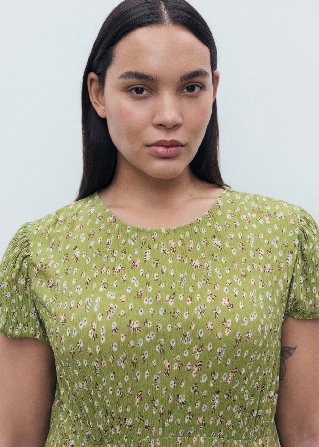 Robe Imprimée Fente Latérale