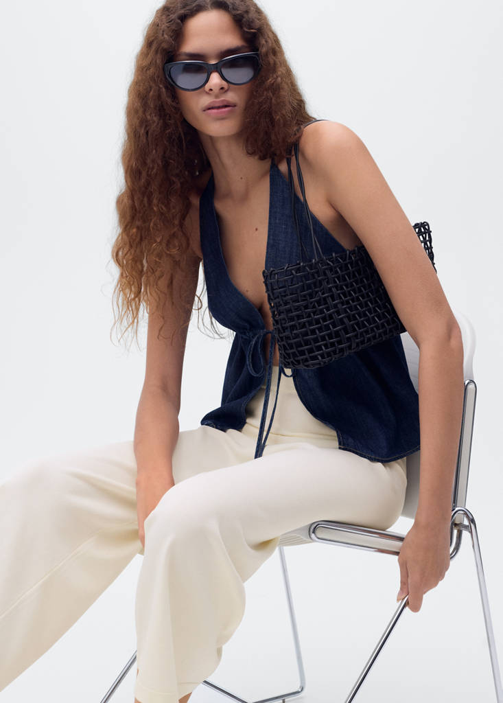 Pantalon Crop Maille