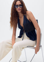 Pantalon Crop Maille