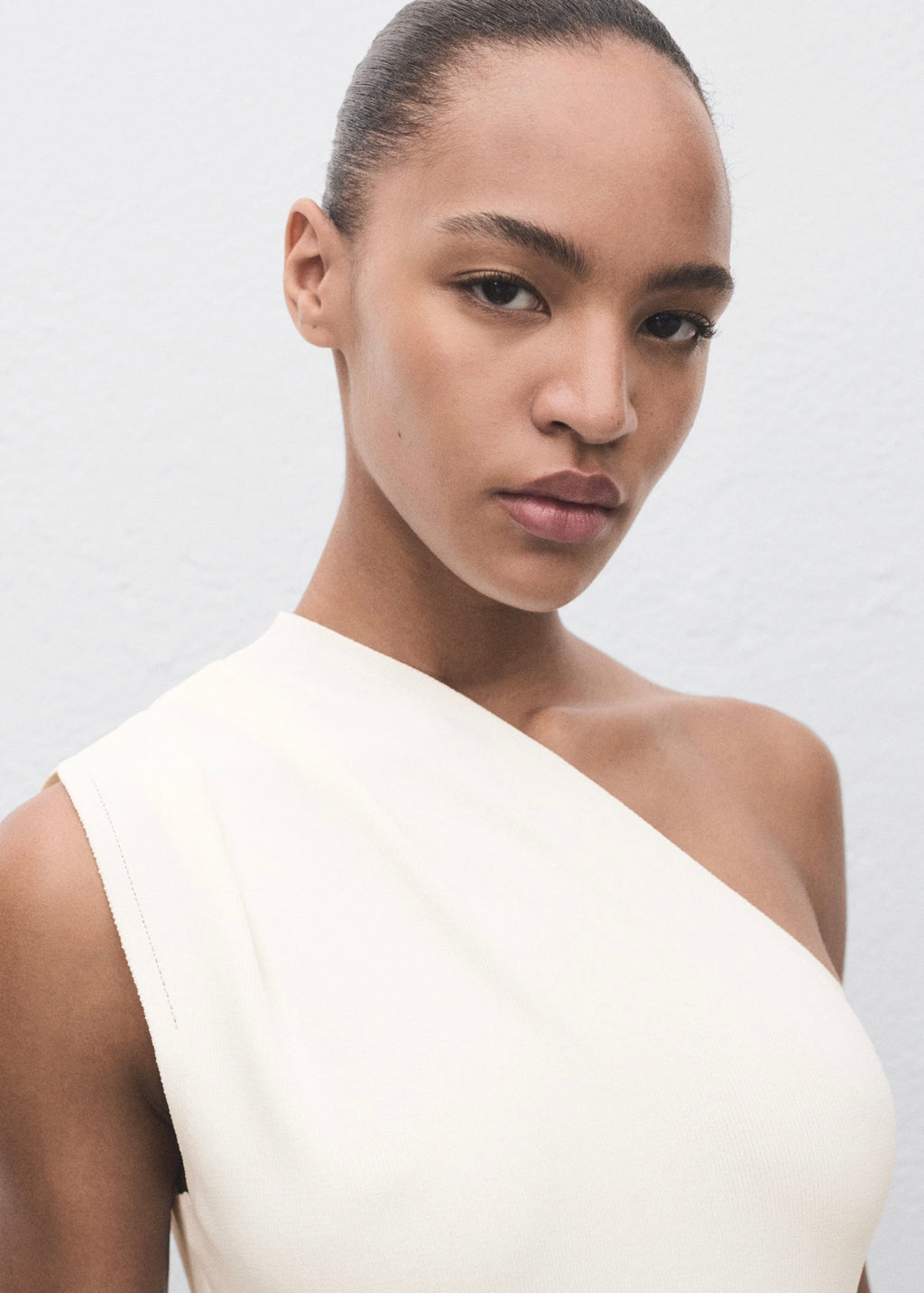 Robe Tissu Combiné Asymétrique
