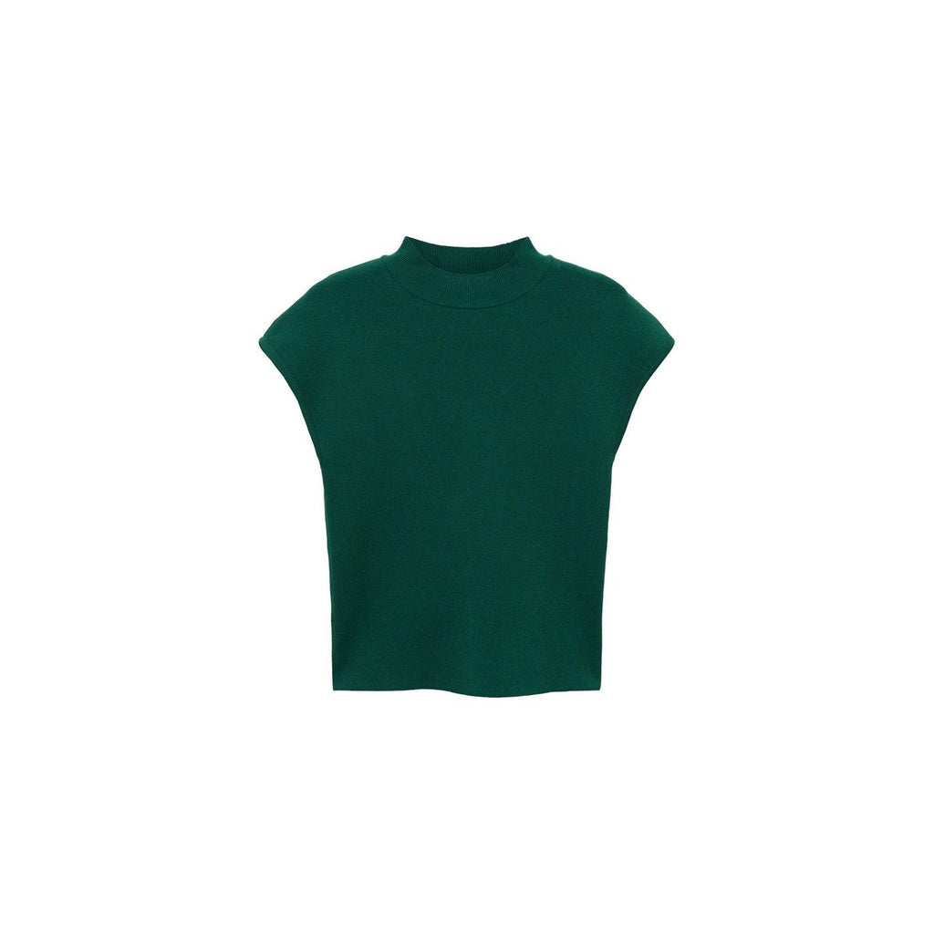 Fine-Knit Short-Sleeved Jumper