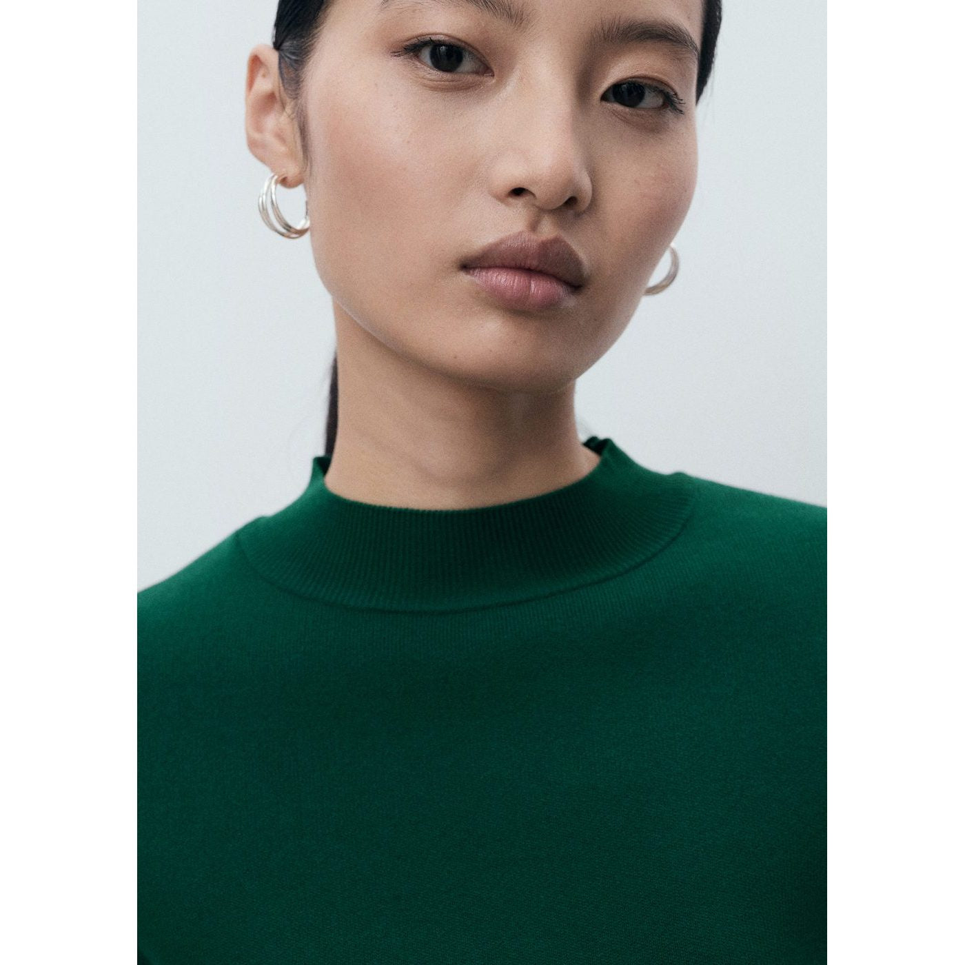 Fine-Knit Short-Sleeved Jumper