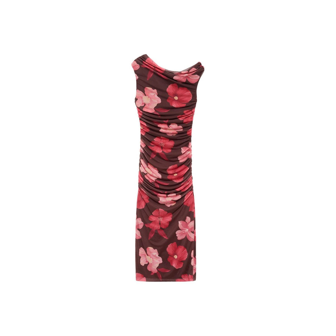 Asymmetric Floral Dress