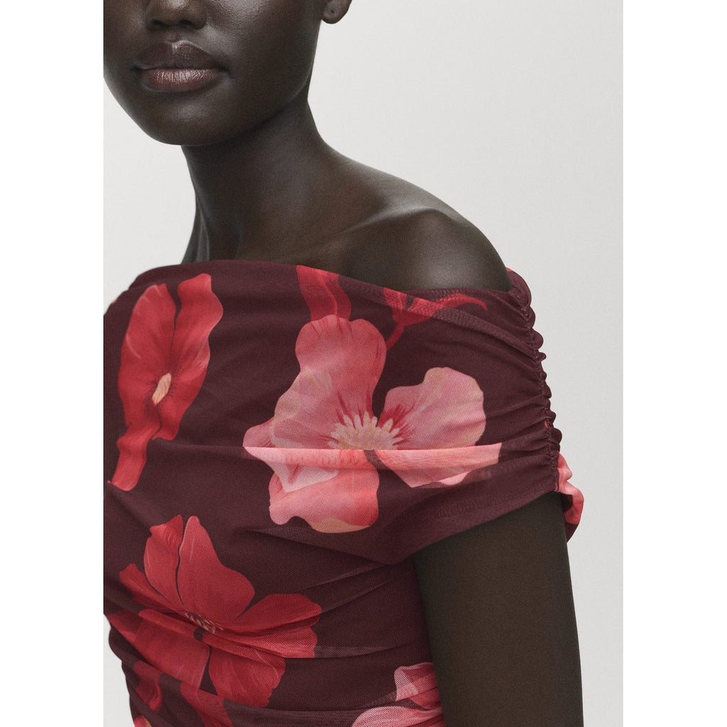 Asymmetric Floral Dress