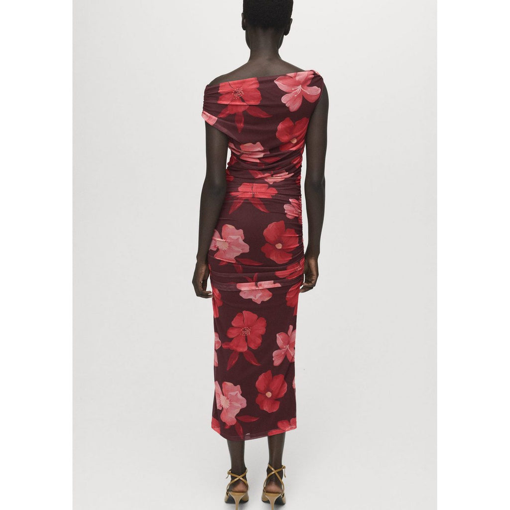 Asymmetric Floral Dress