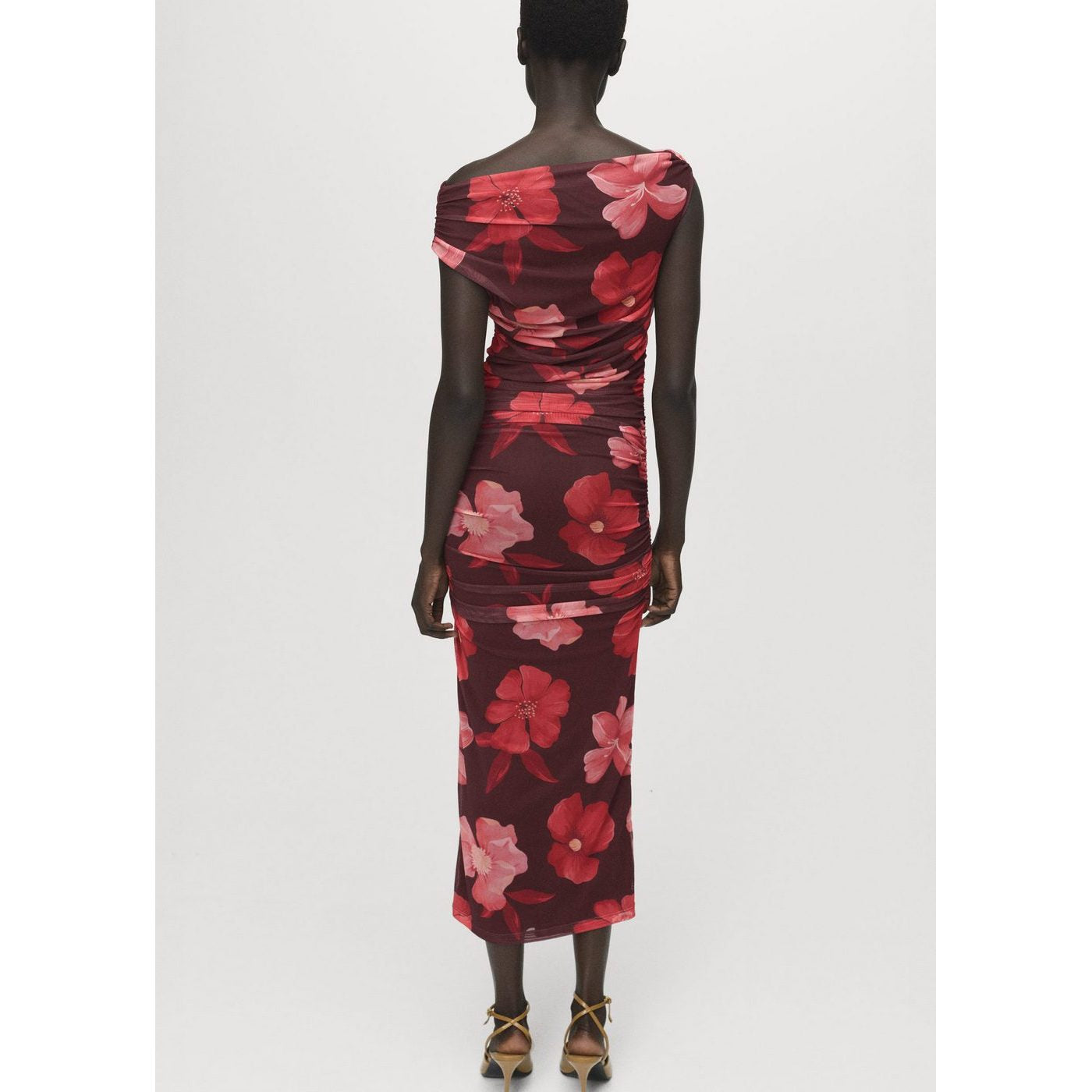 Asymmetric Floral Dress