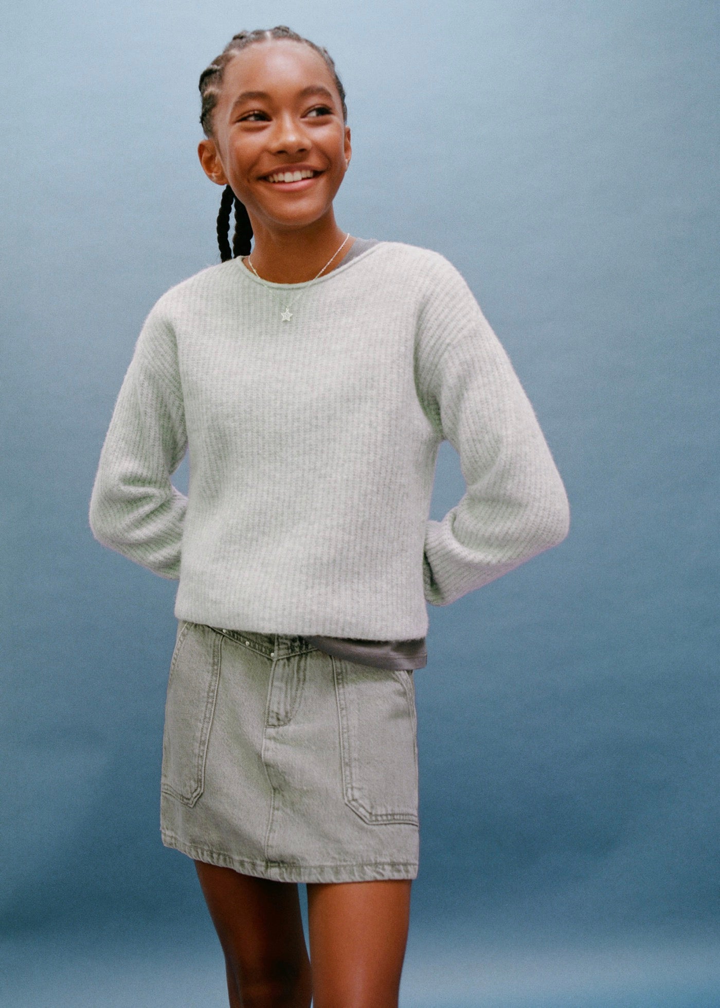 Jersey Sophie Gris Claro Jaspeado - Niña