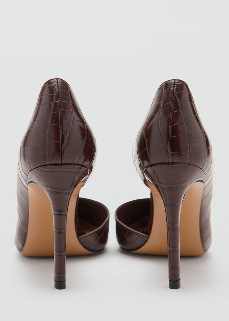 Chaussures À Talons Asymétrique Effet Croco